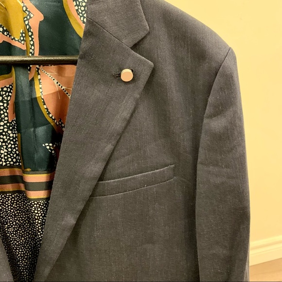 Ted Baker Jacket /Blazer. Size 3. M. Navy. Linen. Like NWOT. Never worn Bluechi - Picture 3 of 8